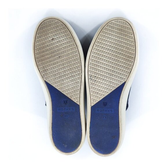 ROTHY'S The Chelsea Boot Slip On  High Top Sneakers in Navy Knit - Picture 10 of 12